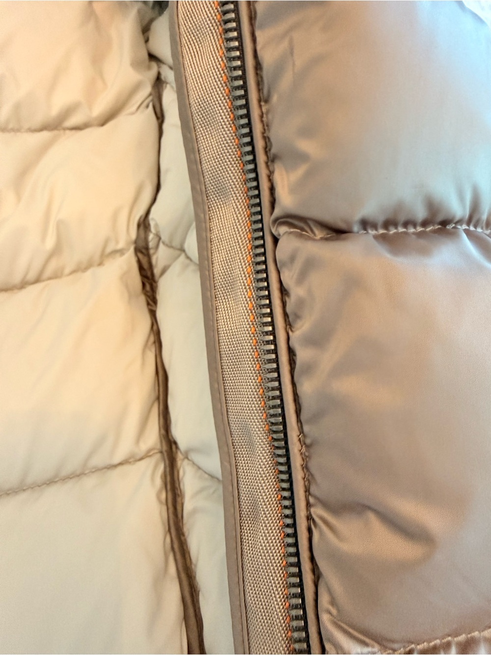 Parajumpers Puffer Hooded Longline Coat in Taupe - Picture 8 of 15
